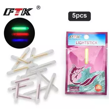 FTK 30 шт./упак. 4,5*39 мм светящаяся палочка смешанного размера в форме лампочки прямая палочка для рыболовного поплавка красный