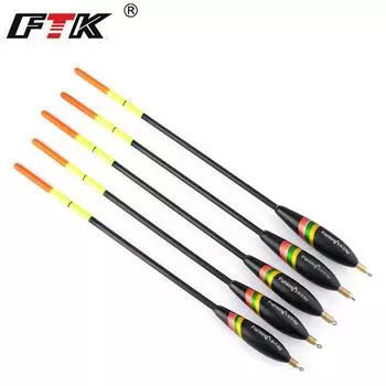 FTK 5Pcs поплавок для ловли карпа на большие расстояния, поплавок-буй, поплавок для ловли карпа из бальзамической пихты 5pcs