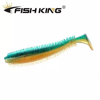 FTK Hedgehog Spikey Shad 90 мм 120 мм Мягкая приманка для рыбалки морской огурец весло личинка червь силиконовый воблер цилиндрические приманки 90mm-4g-5pcs-002