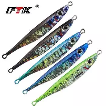 FTK Jugulo Jig 10g 15g 20g 30g 40g Casting Jig Shore Metal Jig Lure Снасти для морской рыбалки Рыболовное копье 10g/0.35oz синий