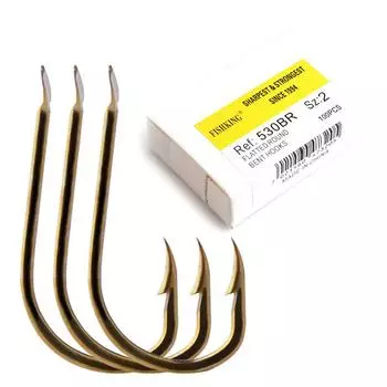 FTK круглый золотой никель с большим кольцом морской крючок 1 #-10 # 100 шт./кор. крючок японский крючок, используется для ловли карпа, приманки, щуки 1 золотой