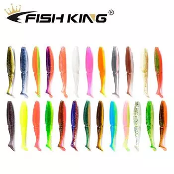 FTK Новая рыболовная приманка Shad, мягкая приманка 90 мм 105 мм, воблеры, аттрактант запаха, силиконовая приманка для карпа, искусственная приманка для щуки и окуня 105mm-11g-6pcs-001