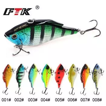 FTK Рыболовная приманка для окуня Minoow Crankbait Frog Снасти для морской рыбалки 2