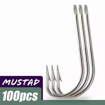 FTK Серебро, 100 шт./1 упаковка, игрушечный крючок Musta, японский рыболовный крючок, крючок Isny, держатель для наживки, инструмент для ловли нахлыстом, AD, острое кольцо, крючок для карпа GAC 1/0# 100pcs