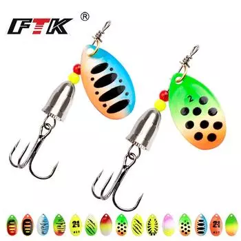 FTK Spinner Bait 3.0g/4.0g блесна щука металл с тройными крючками Mepp искусственная приманка для ловли окуня приманка 4.0g-1