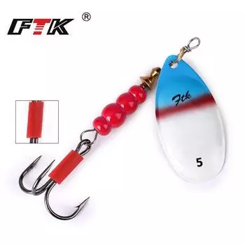 FTK Spinner Bait Mepps 5 г 8 г 11 г 15 г Спиннер-приманки для щуки Road Runner с металлическим шлангом с двойными крючками Приманка для форели, приманка для окуня