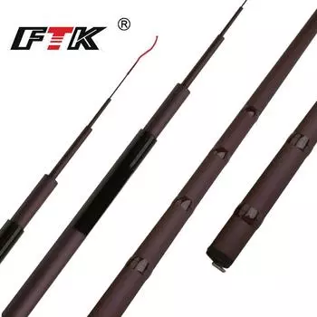 FTK Удилище для ловли карпа 2.7/3.6/4.5/5.4M Жесткое углеродное волокно Портативное Сверхлегкое Телескопическое Удилище Максимальное Торможение 5 кг Рыболовные Инструменты 2.7M/8.85FT