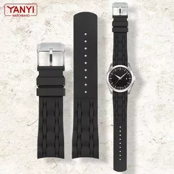 Фторкаучуковый ремешок для часов 22 мм для tissot T03541016051 ремешок для часов Специальный интерфейс, соответствующий браслету с изогнутым концом, ремешок для браслета