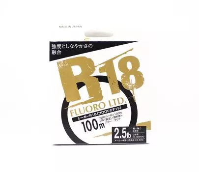 Фторуглерод Seaguar R18F Fluoro Ltd Line 100 м 2,5 фунта — 0,128 мм (0151)