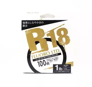 Фторуглерод Seaguar R18F Fluoro Ltd Line 100 м 1 фунт – 0,09 мм (0014)