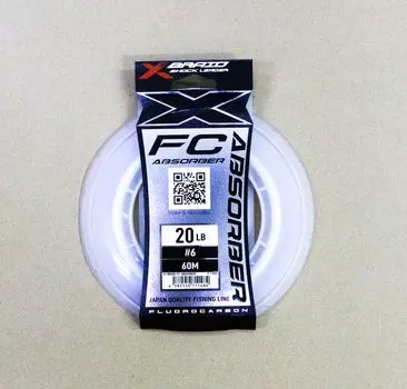 Фторуглеродный амортизатор YGK X Braid Absorber, 60 м, 20 фунтов (1484)