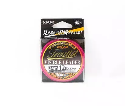 Фторуглеродный поводок Sunline Видимый поводок Troutist HG 34 м 12 фунтов (5278) оранжевый