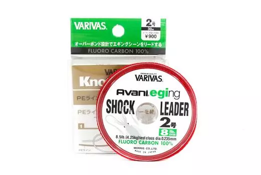 Фторуглеродный поводок Varivas Eging Shock Leader 30 м 2, 8 фунтов (1675 г.)