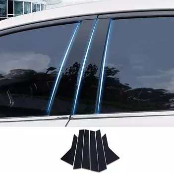 Fucaten Compatible with Toyota Camry 10th Generation 2017 Pillar Genuine Side Visor Protective Cover Set (70 Series) (July - Present) Garnish,