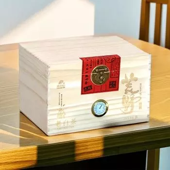 Фуцзяньский чай Wilderness Old White Tea Fuding Zhenghe White Tea Деревянная коробка для подарков H разноцветный