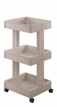 Fudo Giken Smart Wagon Fit W350 3 Tiers Grey Как раз подходящая высота для кухонного стола. Вместительная тележка для хранения вещей с роликами. Ширина x Глубина x серый