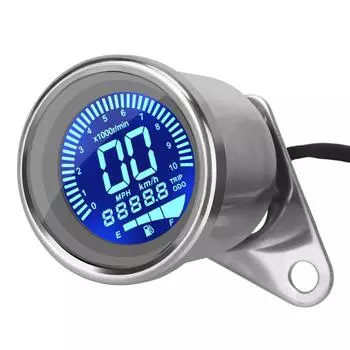 Fuel Meter Universal Retro LCD Odometer Motorcycle Digital Speedometer Scooter ATV Meter LED LCD Tachometer Indicator чёрный