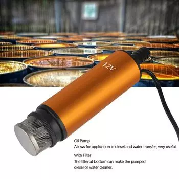 Fuel Transfer Portable For Pumping Diesel Oil Water Submersible 12L/min Car Electric Oil And Water Pump Aluminum Alloy Shell