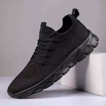 Fujeak Casual Unisex Shoes Light Plus Size Footwear Anti-slip Comfort Sneakers Breathable Mesh Shoes for Men With Free Shipping 44 синий