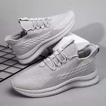 Fujeak Classic Vulcanized Shoes for Man Fashion Casual Sneakers Breathable Walking Mesh Sneakers Men’s Footwear Plus Size 40-44 40 чёрный