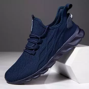 Fujeak Minimalism Running Shoes for Men Casual Light Sneakers Unisex Breathable Mesh Footwear Non-slip Men s Shoes Plus Size 46 36 черный белый