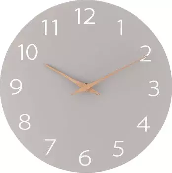 Fuji Boeki Тихие настенные часы Скандинавский интерьер Диаметр 28 см mokumo Ширина 28 x Глубина x Высота 28 см Серый 42116 3.5 серый