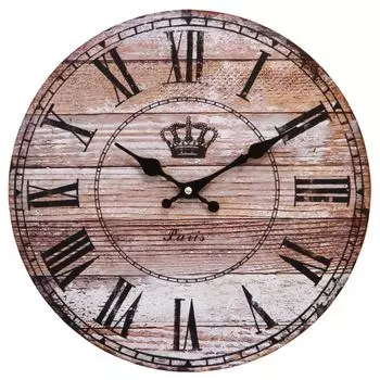 Fuji Boeki Wall Clock Antique Wood Diameter 72713 28.8cm