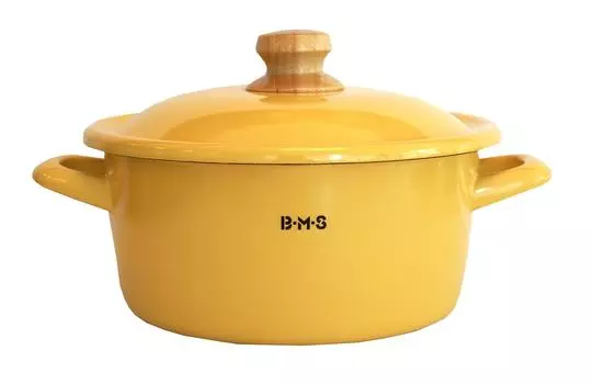 Fuji Enamel Beams Simple 20 см Кастрюля желтая BMS-20W/Y жёлтый