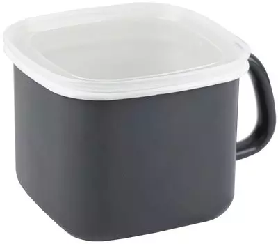 Fuji Enamel Enamel Square Miso Pot Cool Gray AMZ-KP.CG