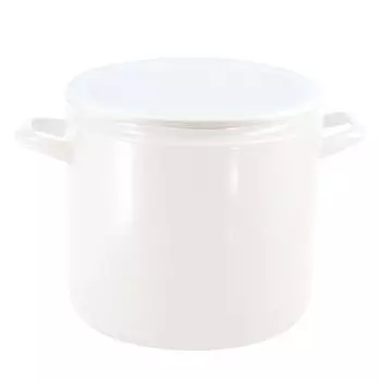 Эмалевая емкость Fuji Enamel с полимерной крышкой 24 см C24T эмалированный контейнер для солений большой емкости 9,2 л белый