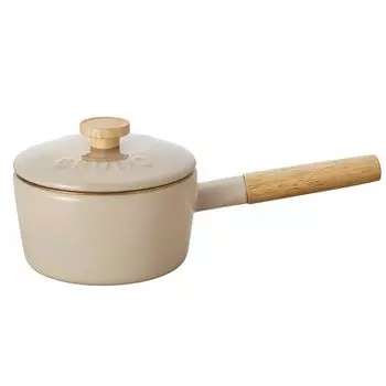 Fuji Enamel One Hand Pot 16cm BHK281 Greige [Bruno] [6760928]