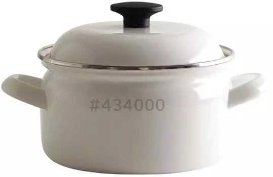Fuji Enamel Pure White Casserole 18cm PU-18W.W белый