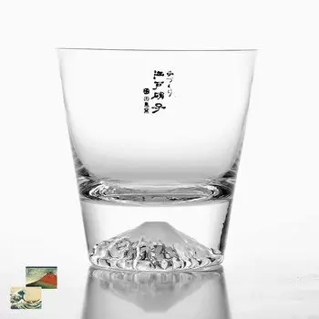 Fuji Glass Tajima Glass Rocks Glass Plain Edo Glass Kiriko Fuji Whiskey Beer Sake Day 60th Birthday Foreign Souvenir Celebration Gift Present Popular