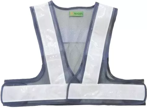 Fuji Glove Industry Safety Vest Navy x White Free Size Prism 4266