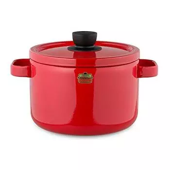 Fuji Hollow Casserole Deep, Red, 8.7 inches (22 cm), Solid SD-22DW R