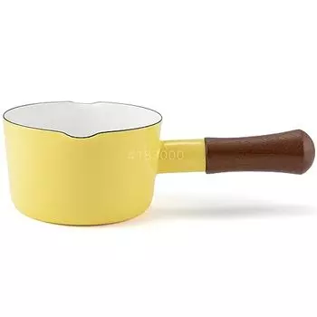Fuji Horo NA-12M.BY Milk Pan, 4.7 inches (12 cm), Butter Yellow, Induction Compatible, Natural Series