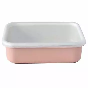 Fuji Horo Shallow Square Container L Ash Pink Freezer Safe Resistant Temperature Main Unit Oven Safe Cotton AP 1.35L (Cold -20 degrees) CTN-L