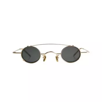 Fuji ORIGINAL NURSE Nurse 2WAY Titanium Frame Date Glasses Tiny Round Glasses Sunglasses Ultra Lightweight [meSmart] (Монтана. Очки) 2,0 (Золото)