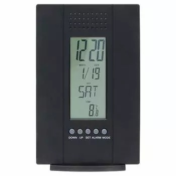 Fujiboeki Table Clock Black Height Digital Teus 99069 15.4cm