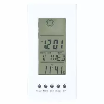 Fujiboeki Table Clock White Height 11cm Digital Brome 99068
