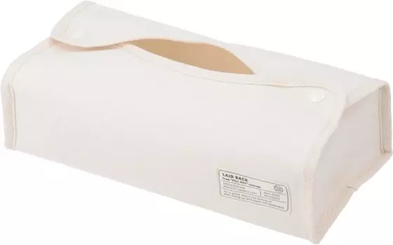 Fujiboeki Tissue Case Cover Width x Depth 11 x Height cm Ivory Regular Size Compatible Hanging LAID BACK 27623 27.5 6.5 слоновая кость
