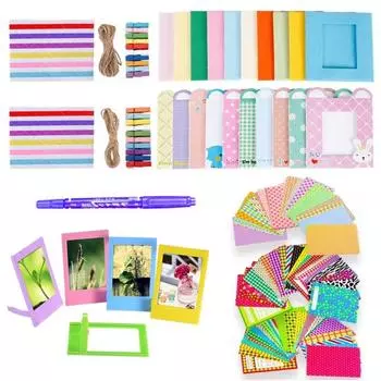 Fujifilm Instax Mini 12 11 9 8 7s 90 Liplay Аксессуары для камер Настенные рамки Рамки для фотопленки Наклейки Наборы маркеров