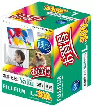 FUJIFILM Photo Paper Paint Glossy L 300 Sheets WPL300VA