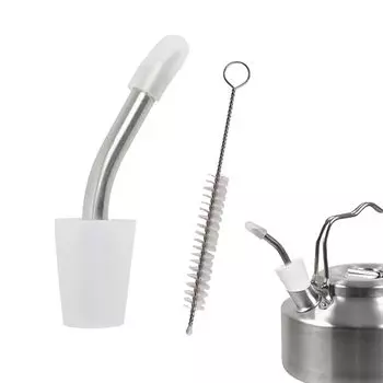 FujiFrugal Extension Spout Coffee Kettle Skitter Spout Outdoor Kettle Drip Pot Mountain KettleEagle KettleKettle (Spout) with Cleaning Brush Camping