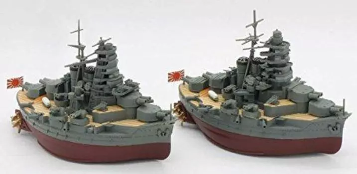 Fujimi Model Chibimaru Fleet Series SPOT Gashima Bombardment Volunteer Corps Set Plastic Model No.16 Hiei/Kirishima Color-coded