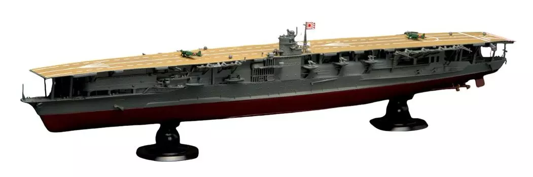 Fujimi Model Imperial Navy Series Японский авианосец Akagi Полноразмерная деревянная модель 1/700 № 14 EX-3 (С палубой) FH-14 EX-3 серый
