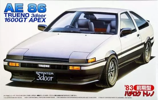 Fujimi Model Inch Up Series AE86 Trueno Early Model Plastic Model ID52 1/24 No.52 83