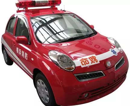 Fujimi Model Inch Up Series Nissan March пожарно-спасательная машина пластиковая модель ID257 1/24 № 257