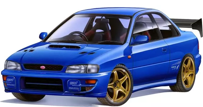 Fujimi Model inch up series Subaru Impreza Sti version VI 1/24 No.327 (with GT/W wing) ID-327 белый