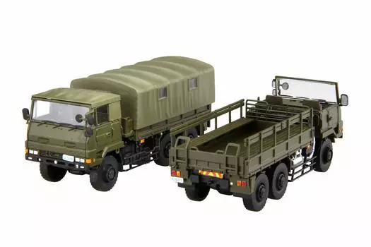 Fujimi Model Military Series Ground Force 3 Truck Пластиковая модель ML22 1/72 No.22 Самооборона 1/2t (Комплект из 2-х машин)